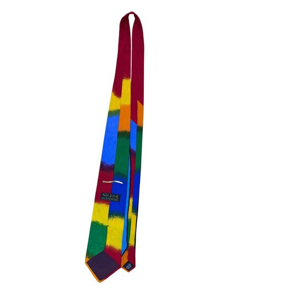 Rush Limbaugh Mens Multicolor Polyester Tie No Boundaries Collection Chain Motif - Picture 5 of 7